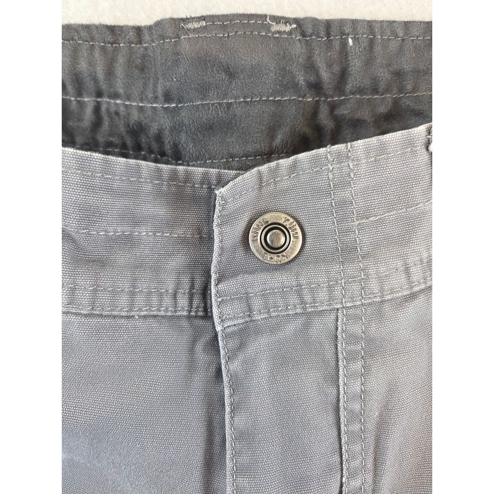 Kuhl Kanvus Jean Men's 34x30 Grey Stretch Canvas Hiking Pants Free Ryde 5114 - Picture 9 of 15